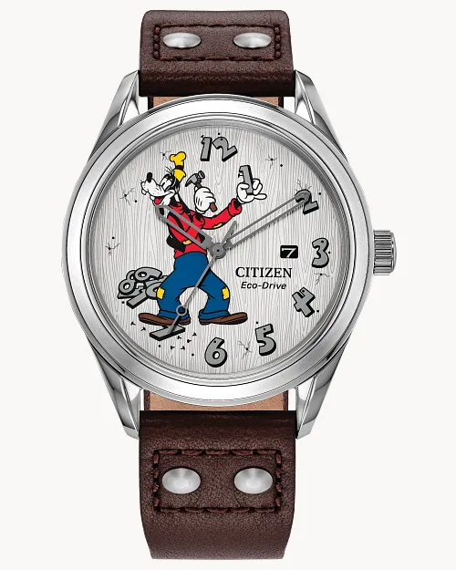 Fix-It Goofy White Dial Leather Strap AW1698-08W | CITIZEN Fix-It Goofy White Dial Leather Strap AW1698-08W | CITIZEN